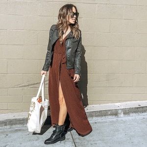 Vici Plaid wrap dress